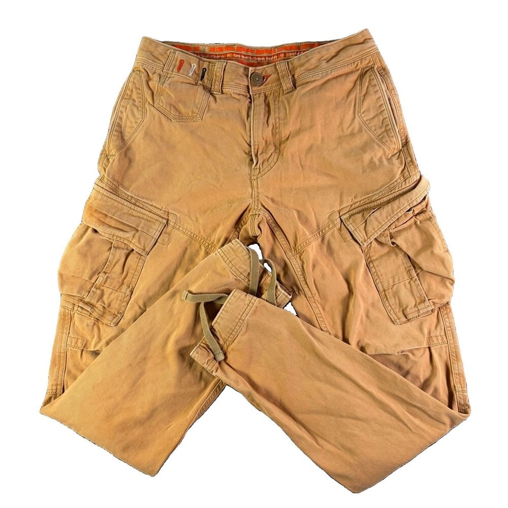 Superdry Core Cargo Pants Mens Small Brown Utility Gorpcore Designer Industrial